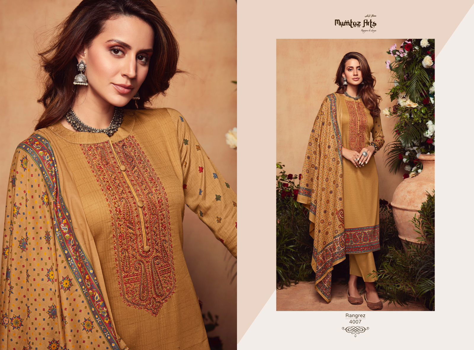 Rangrez By Mumtaz 4001-4008 Dress Material Catalog